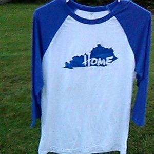 Blue and White KY Home Tee Medium